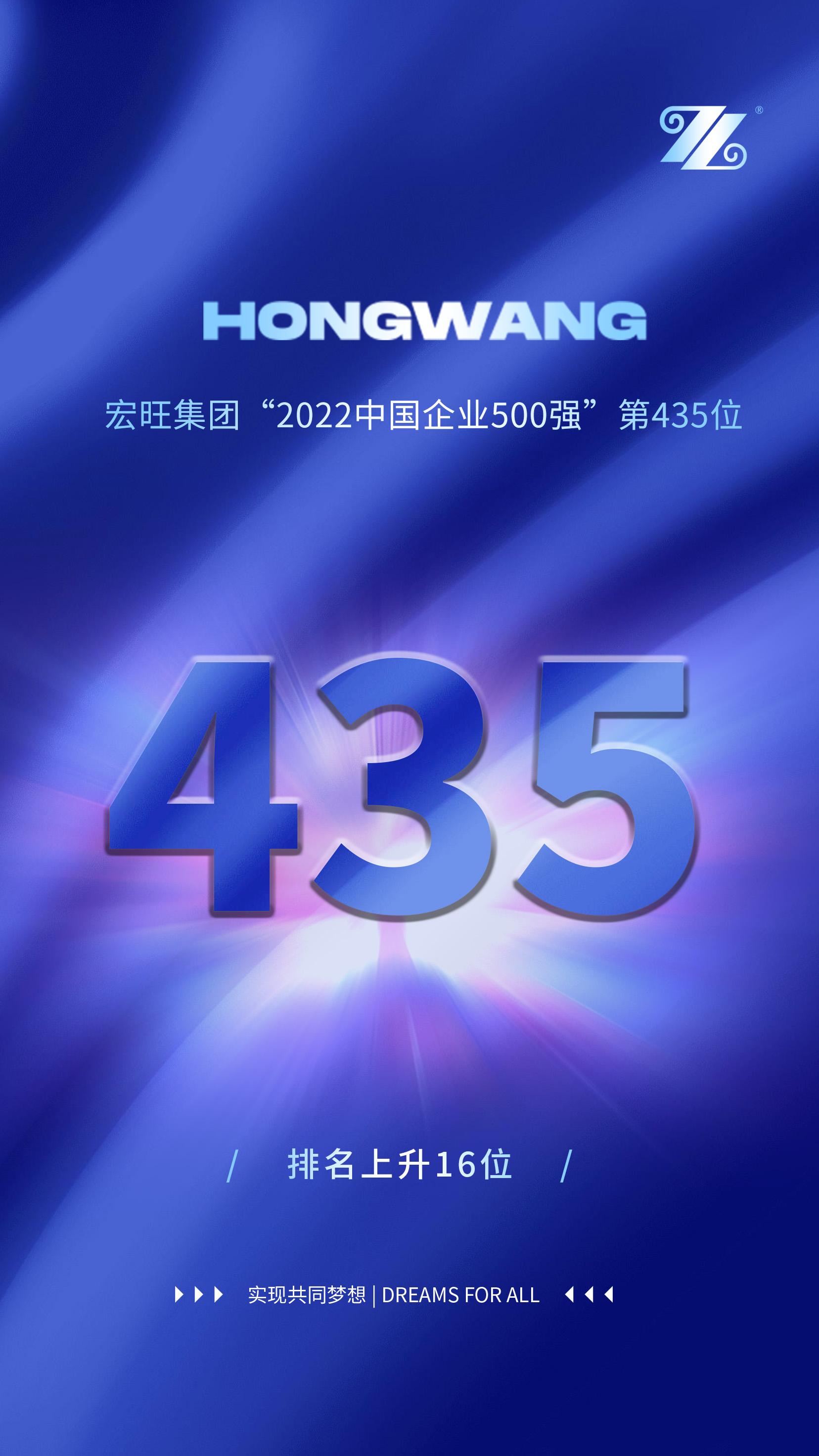 热烈祝贺香港精英论坛三中三位列“2022中国企业500强”第435位